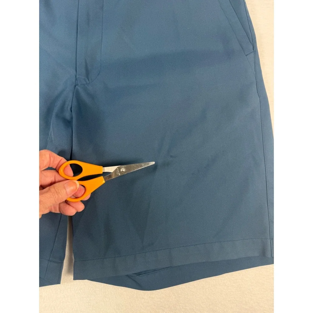 Peter Millar Crown Sport Golf Shorts Mens 38 Blue Polyester Performance Luxury
